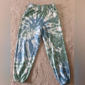 PacSun women Blue and Green Tie-Dye Sweatpants